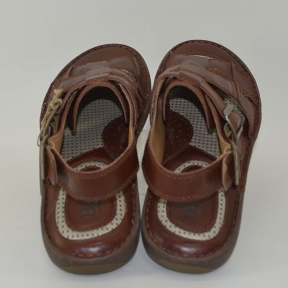 Born Mens Miguel Dark Brown Leather Fishermans Sandals 13M main image 5